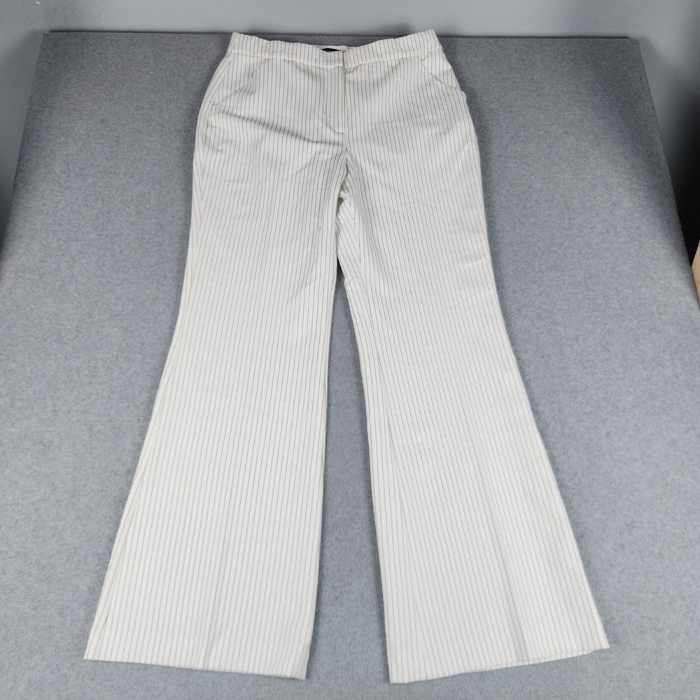Express White Pinstripe Editor Pants